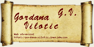 Gordana Vilotić vizit kartica